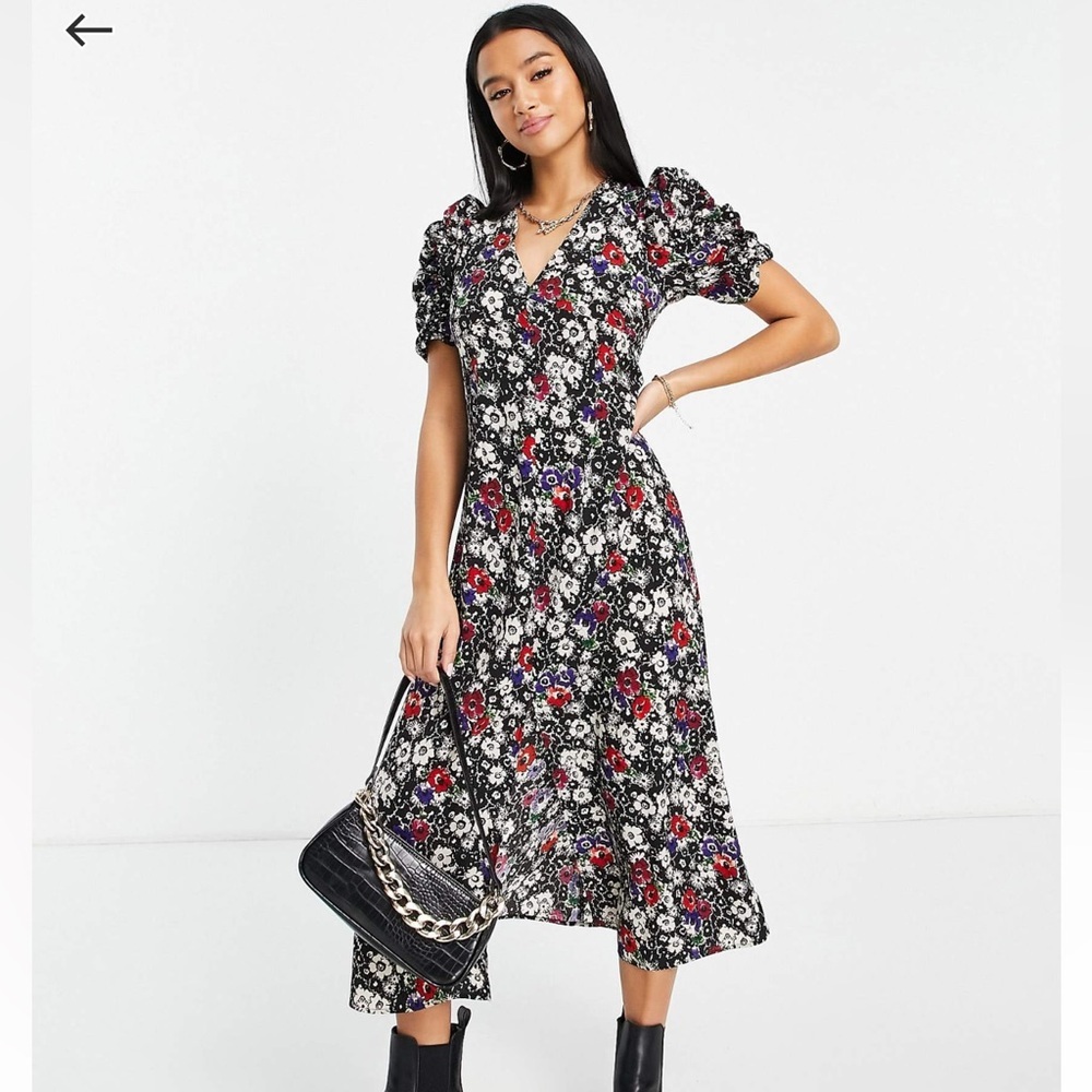 Topshop Puff Sleeve Mini Dress.